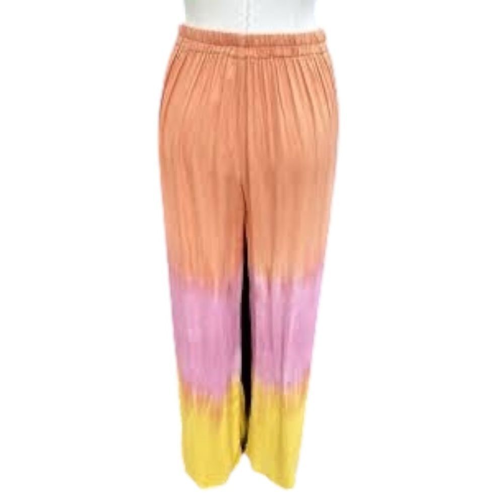 YFB Young Fabulous & Broke Abigail Tie dye Wrap Wide Leg Pants Size Small - Picture 2 of 6